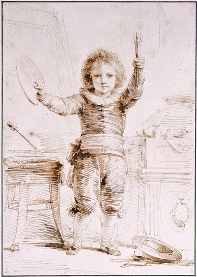 Syn umělce, Heinrich, kolem roku 1793 od Heinrich Füger