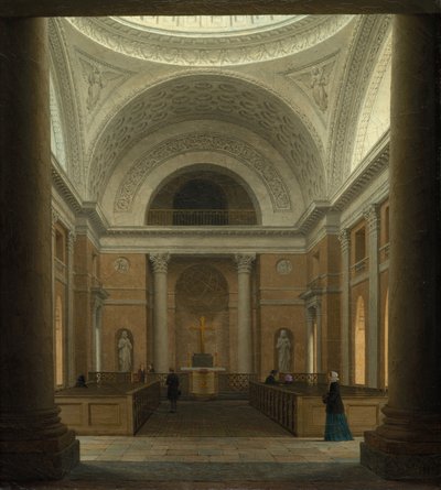 Slotskirken z Christiansborgu, Kodaň, cca 50. léta 19. století. od Heinrich Hansen