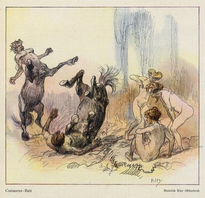 Výstava kentaurských námluv od Heinrich Kley
