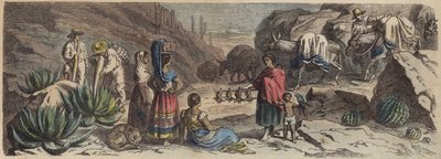 Horská cesta v Mexiku (barevná rytina) od Heinrich Leutemann