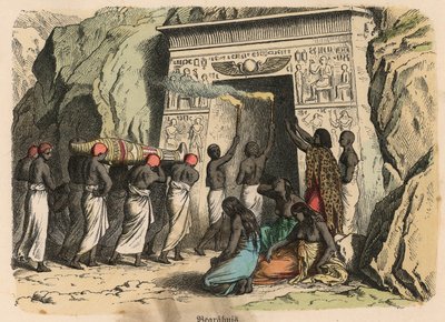 Starověký Egypt: Starověký Egypt: rituální pohřební obřad od Heinrich Leutemann