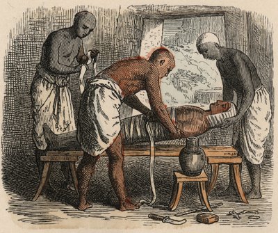 Starověký Egypt: Obalování mumie, 1866 od Heinrich Leutemann
