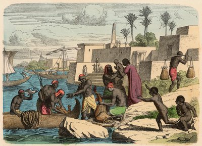 Starověký Egypt: rybaření od Heinrich Leutemann