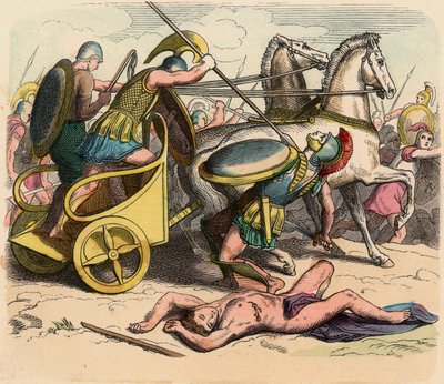 Starověké Řecko: Řecká armáda, Řecko v době králů, válečný vůz od Heinrich Leutemann