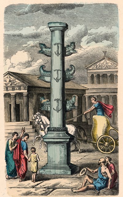 Starověký Řím: Forum Romanum, sloup na památku vítězství od Heinrich Leutemann
