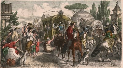 Starověký Řím: Via Appia (Appian Way) v době císařství od Heinrich Leutemann