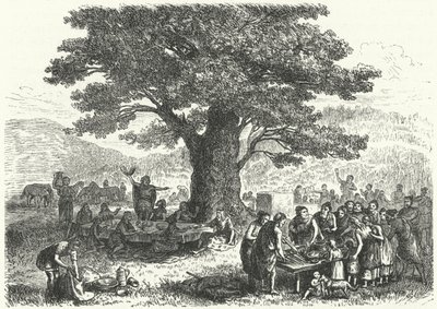 Svátek ve starověkém Německu (rytina) od Heinrich Leutemann