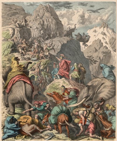Druhá punská válka: Hannibal překračující Alpy, 1866 od Heinrich Leutemann