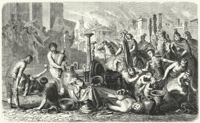 Římané odváželi umělecké poklady Řecka (rytina) od Heinrich Leutemann