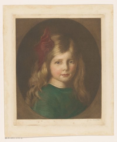 Portrét neznámé dívky od Heinrich M. Krabbé (signed by artist)
