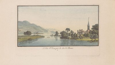 Pohled na St. Petersinsel na Bielersee L