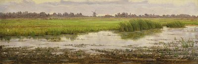 Horní tok Alster, c.1834-35 (olej na papíře připevněný na palubě) od Heinrich Stuhlmann