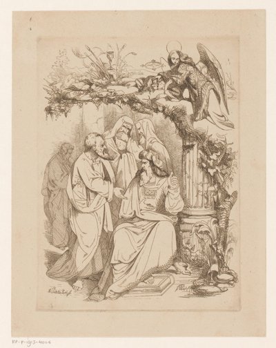 Jidáš Iškariotský s velekněžími Chamtivost (Avaritia) Smrtelné hříchy a pád (název série) od Heinrich Vianden