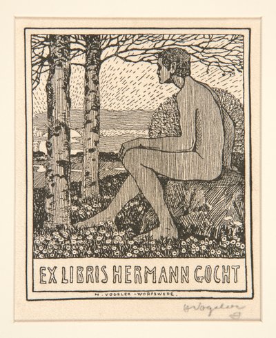 Knihovna: Ex Libris Hermann Gocht od Heinrich Vogeler