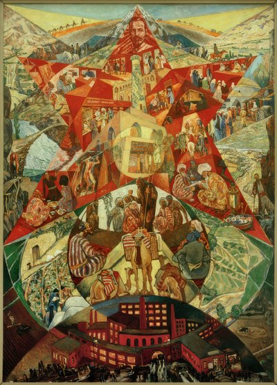 Budování středoasijských sovětských republik od Heinrich Vogeler