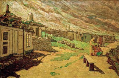 Stará vesnice na Kavkaze, 1940. od Heinrich Vogeler