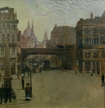 Ludgate Hill, 1884 od Heinrich Wilhelm Truebner