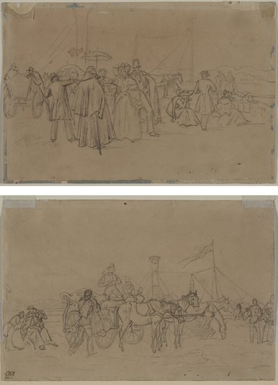 Cestující pro Rýnský parník (recto) Cestující pro Rýnský parník (verze) od Heinrich von Mayr