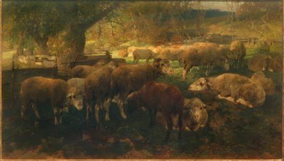 Ovce pod stromy od Heinrich von Zügel