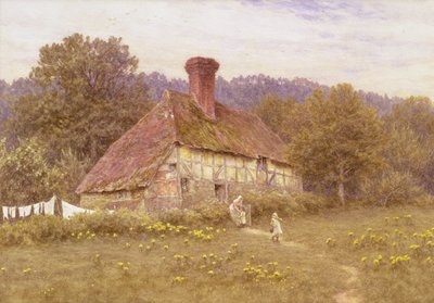 Chata blízko Blackdown, Sussex (akvarel) od Helen Allingham
