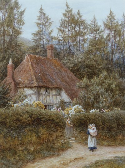 Chata poblíž Haslemere od Helen Allingham