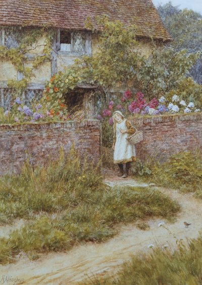 At Sandhills (akvarel s škrábáním na papíře) od Helen Allingham