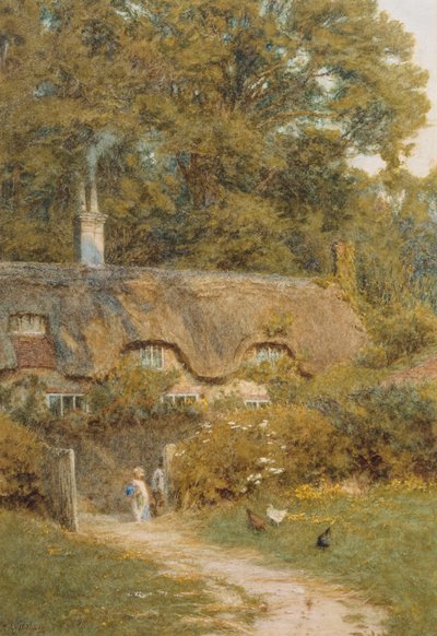 Chata ve Farringfordu, Isle of Wight od Helen Allingham