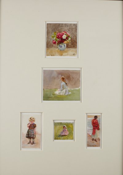 Pět skic (akvarel na papíře) od Helen Allingham