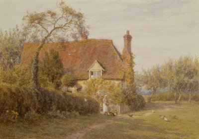 Hedges Farm, East End Farm, Pinner (tužka a akvarel) od Helen Allingham