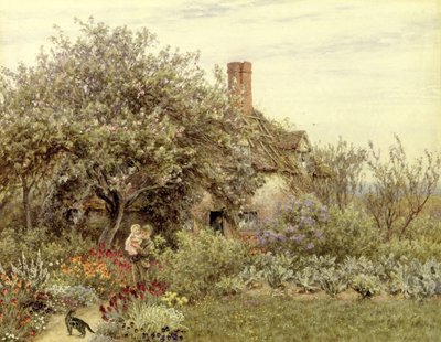 Blízko Hambledonu (akvarel na papíře) od Helen Allingham