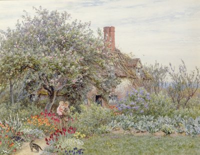 Blízko Hambledonu (wc na papíře) od Helen Allingham