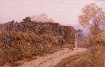 Stará stodola, Beaminster, Dorset od Helen Allingham