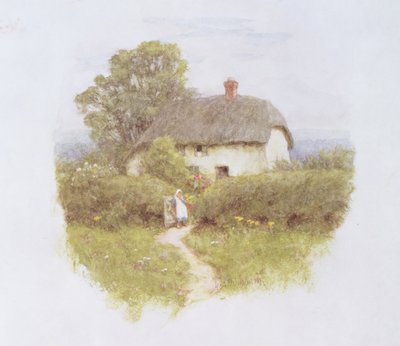 Mladá dívka u brány do chaty (wc na papíře) od Helen Allingham