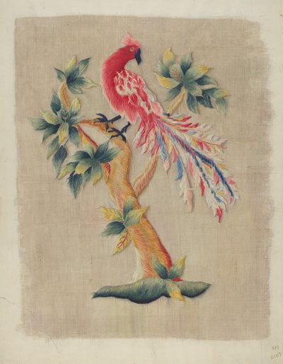 Část závěsu postele, c. 1937. od Helen E. Gilman