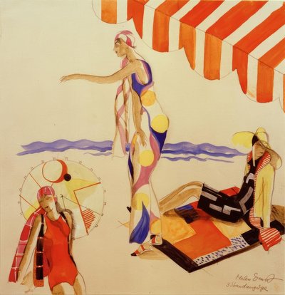 Plážové oblečení kolem roku 1928 od Helen Ernst