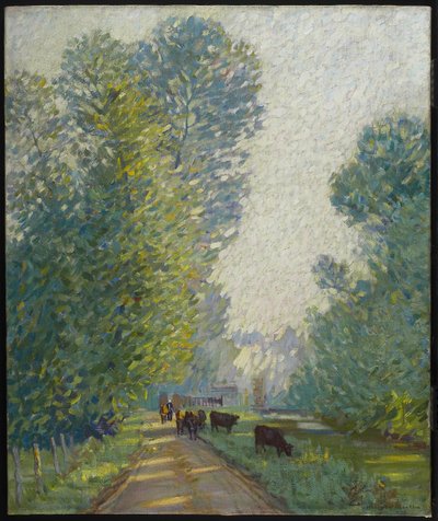 Krajina s krávami, kolem roku 1907 od Helen Galloway McNicholl