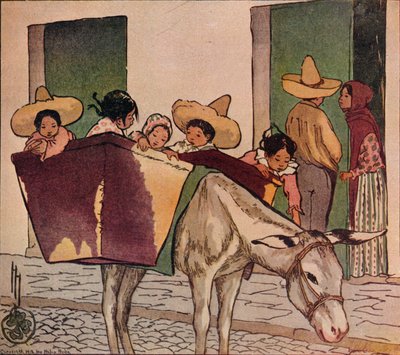 Mezihra - Breadmans Donkey, 1912 od Helen Hyde