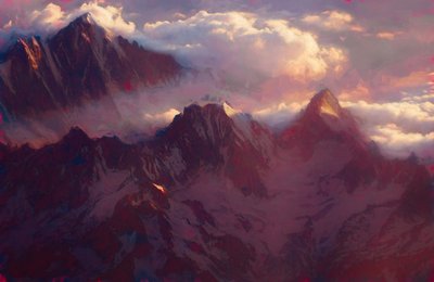 Alpský úsvit, 2019 od Helen White