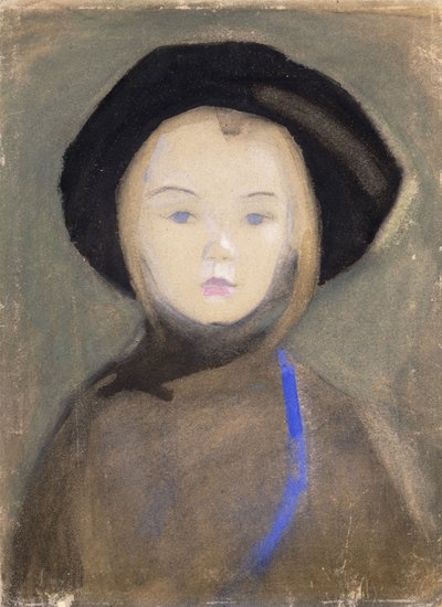 Dívka s modrou stuhou od Helene Schjerfbeck