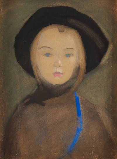 Dívka s modrou stuhou, 1909. od Helene Schjerfbeck