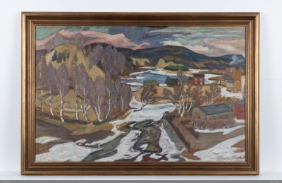 Řeka Ångermanälven [OLEJOMALBA] od Helmer Osslund