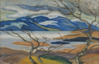 Torne Marsh na jaře (kvaš na papíře) od Helmer Osslund