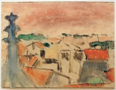 Vesnice pod fialovou oblohou od Helmuth Macke