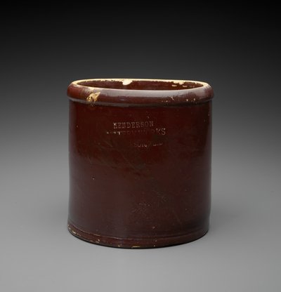 Dóza, cca 1890-1894 (glazovaná kamenina) od Henderson Pottery Works Henderson Pottery Works