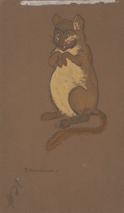 Dormouse (kostýmní návrh pro Alenku v říši divů, 1915) od Henderson, William Penhallow