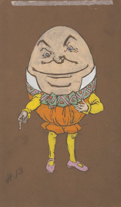 Humpty Dumpty (kostýmní návrh pro Alenku v říši divů, 1915) od Henderson, William Penhallow