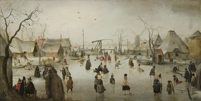 Nizozemština: Ledová zábava na vesnici Ledová scéna od Hendrick Avercamp