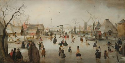 Bruslení na vesnici od Hendrick Avercamp