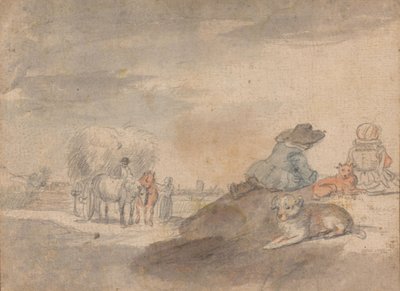 Krajina s vozem se senem od Hendrick Avercamp