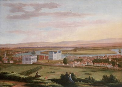 Pohled na Greenwich a královnin dům od jihovýchodu od Hendrick Danckerts